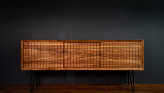 Kommode 160cm aus massivem Ulmenholz im Mid-Century-Stil